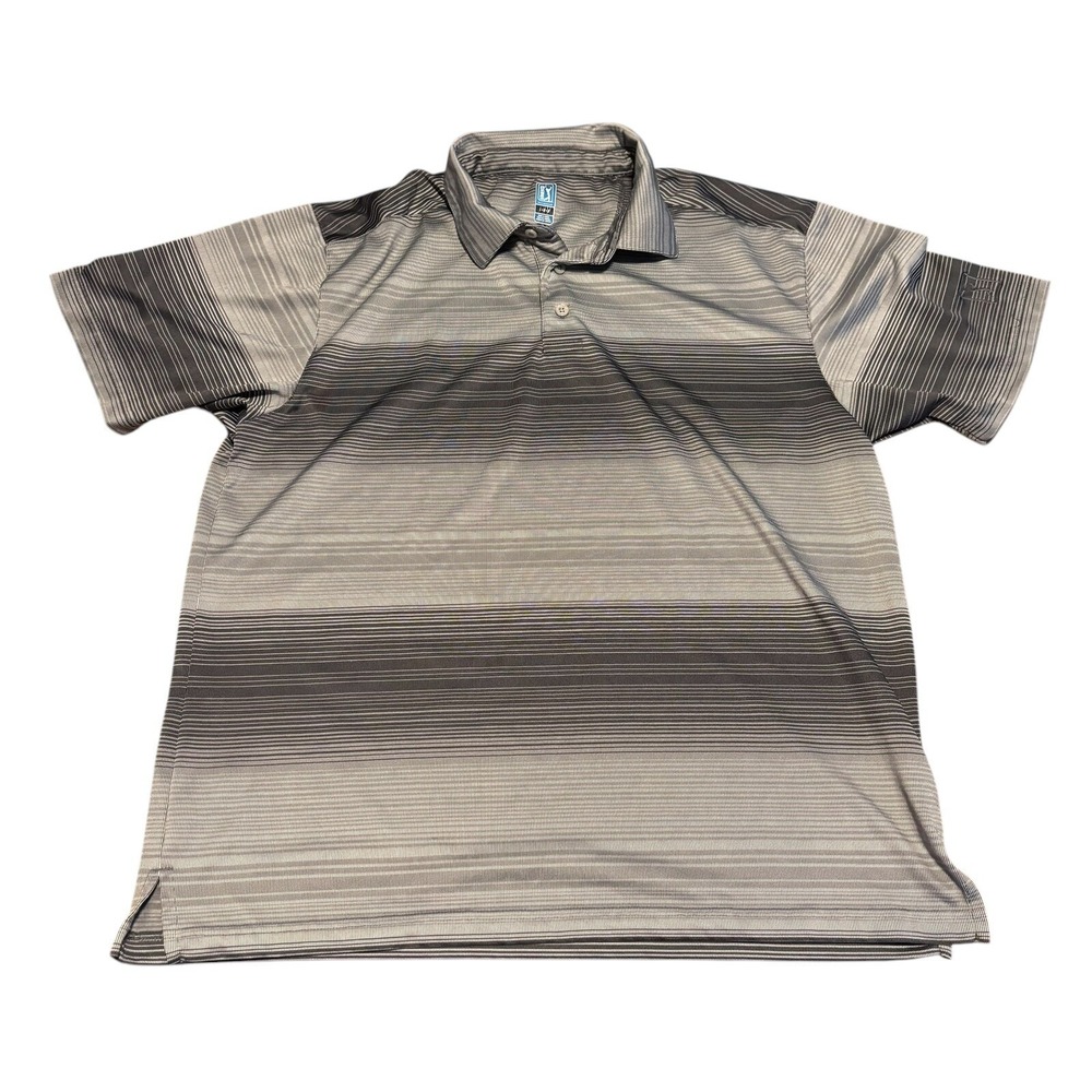 PGA Tour Shirt‎ Mens Large Golf Lightweight Striped